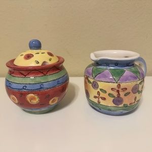 Sugar and creamer serving  containers